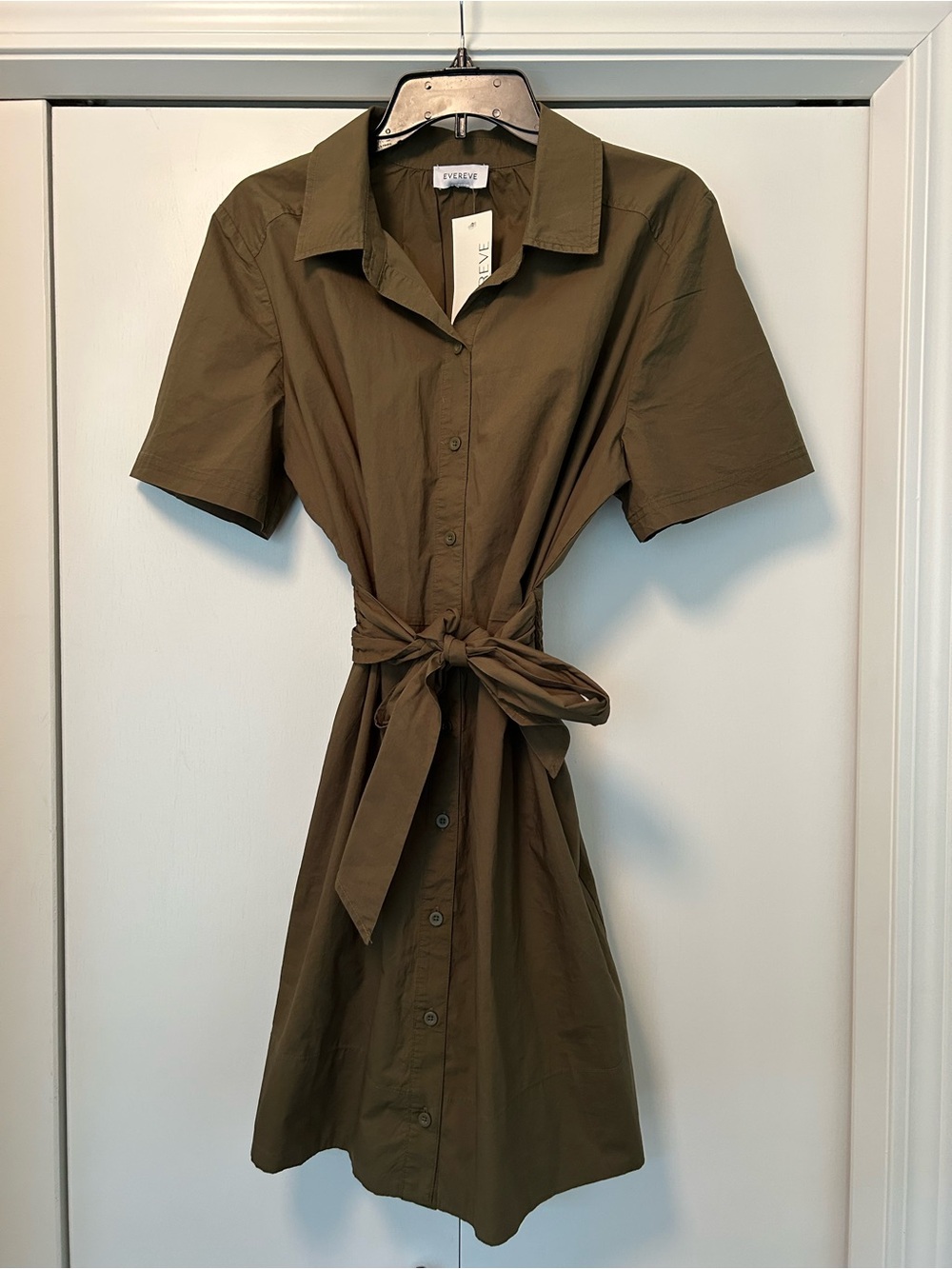 Button down mini dress